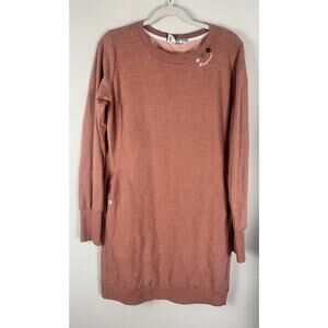 Ragwear Streetwear Sweatshirt Womens Large Organic Cotton Long Tunic Pockets